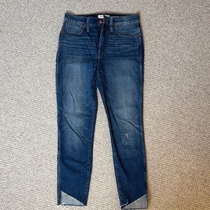 Madewell 10” High Rise Dark Wash Skinny Jeans